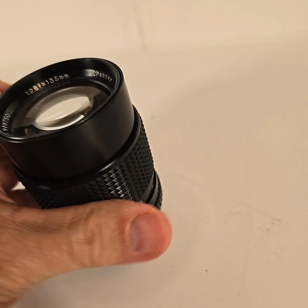 Vintage J C Penney Olympus Camera Lens 52mm‎ No. 919750 1:28f=135mm w/Caps